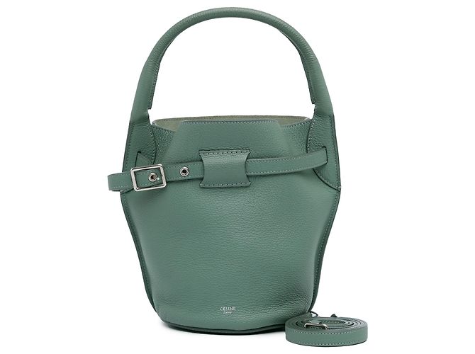 Big Bag Céline Borsa a secchiello Nano Big Verde di Celine - vista 11