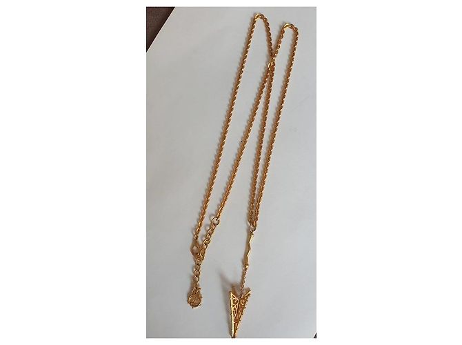 Collana Lunga in Metallo Dorato Karl Lagerfeld D'oro - vista 4