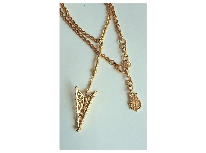 Collana Lunga in Metallo Dorato Karl Lagerfeld D'oro - vista 6