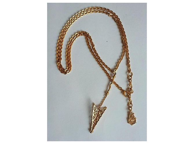 Collana Lunga in Metallo Dorato Karl Lagerfeld D'oro - vista 8