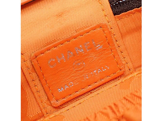 Pochette Linea Cambon di Chanel Arancione Marrone scuro - vista 5