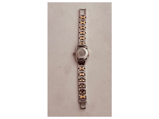 Orologio Hermès Arceau placcato oro e acciaio quadrante bianco - vista 7