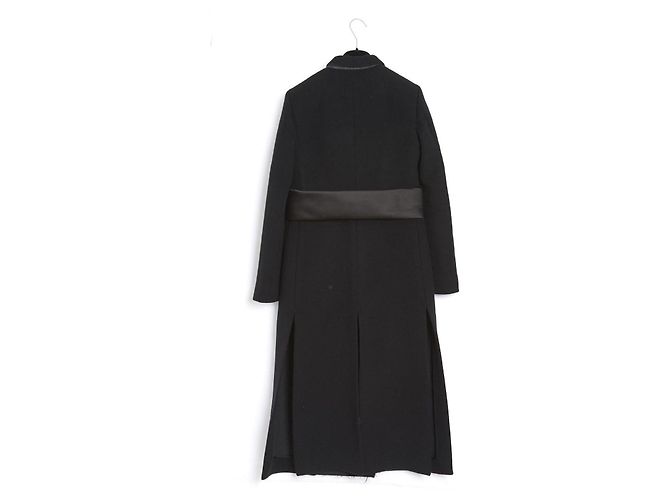 Céline por Phoebe Philo PF14 Abrigo FR38 Abrigo de Kimono de Lana Negra US8 Celine Negro - vista 4
