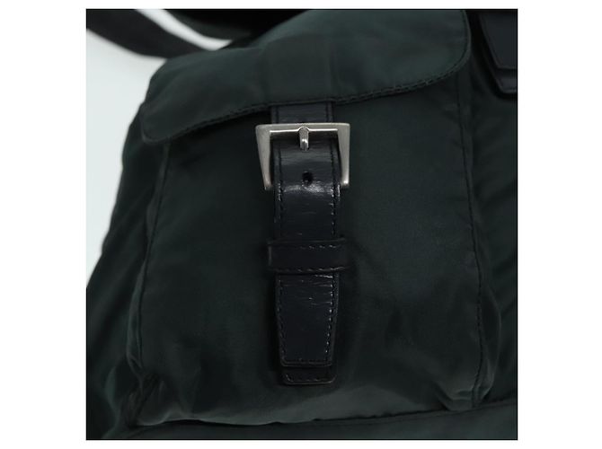 PRADA Rucksack Nylon Khaki Silber Authentisch 90473 - Ansicht 18