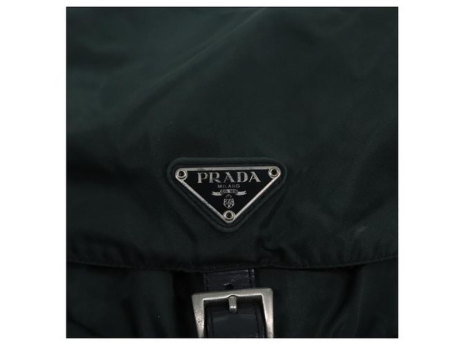 PRADA Rucksack Nylon Khaki Silber Authentisch 90473 - Ansicht 21