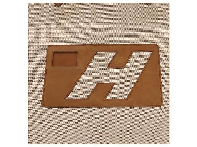 Hermès HERMES Garment Cover Canvas Leather Beige Auth bs17258 - view 15