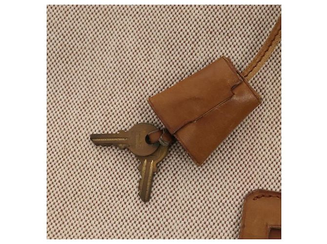 Hermès HERMES Garment Cover Canvas Leather Beige Auth bs17258 - view 16
