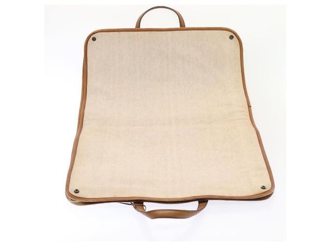 Hermès HERMES Garment Cover Canvas Leather Beige Auth bs17258 - view 17