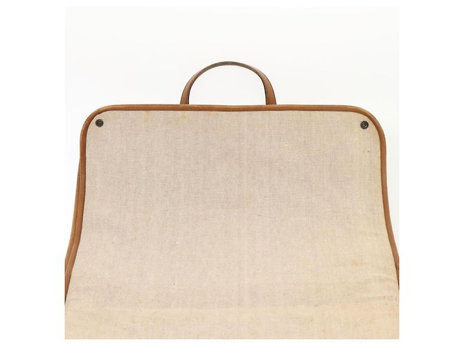 Hermès HERMES Garment Cover Canvas Leather Beige Auth bs17258 - view 18