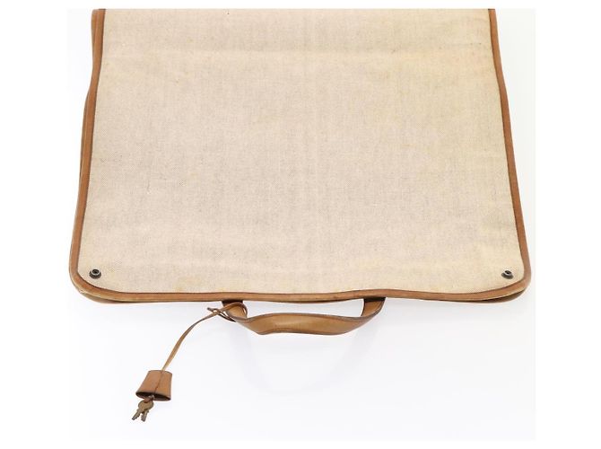Hermès HERMES Garment Cover Canvas Leather Beige Auth bs17258 - view 19