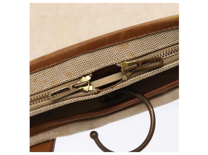 Hermès HERMES Garment Cover Canvas Leather Beige Auth bs17258 - view 20