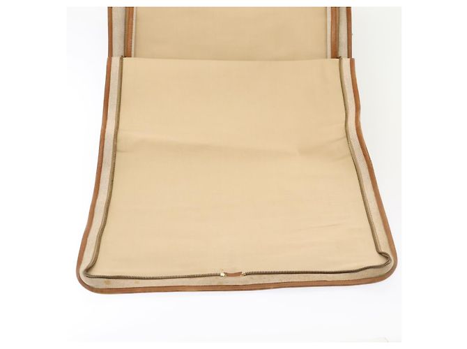 Hermès HERMES Garment Cover Canvas Leather Beige Auth bs17258 - view 22