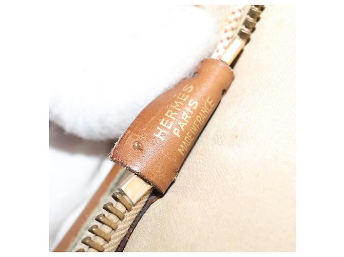 Hermès HERMES Garment Cover Canvas Leather Beige Auth bs17258 - view 25