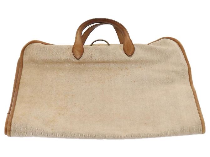 Hermès HERMES Garment Cover Canvas Leather Beige Auth bs17258 - view 3