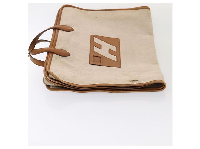 Hermès HERMES Garment Cover Canvas Leather Beige Auth bs17258 - view 5