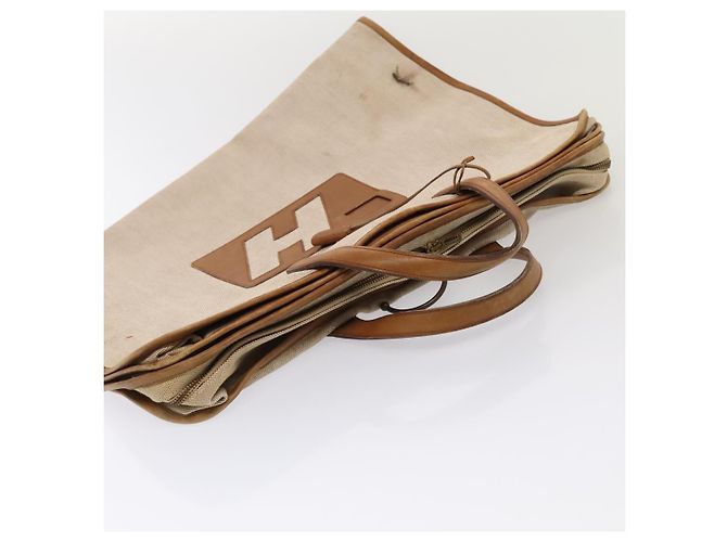 Hermès HERMES Garment Cover Canvas Leather Beige Auth bs17258 - view 6