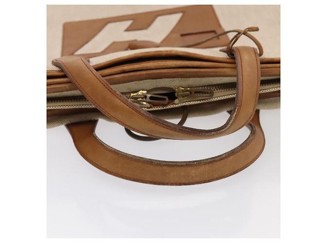 Hermès HERMES Garment Cover Canvas Leather Beige Auth bs17258 - view 7