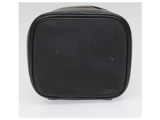 Vanity Pochette da trucco CHANEL COCO Mark in pelle di vitello nera con CC dorato Auth yk14976 Nero D'oro - vista 9