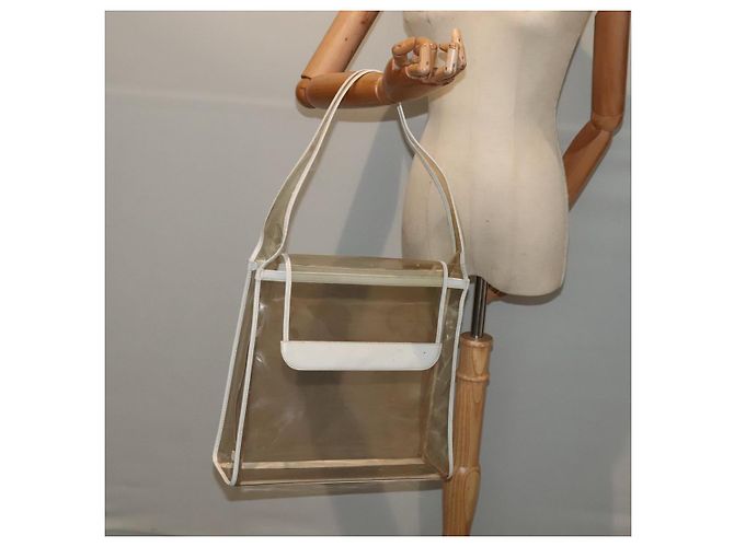 Borsa a Spalla GUCCI Vinile Trasparente Bianco Argento 001 2058 1772 5 Auth bs17041 - vista 36