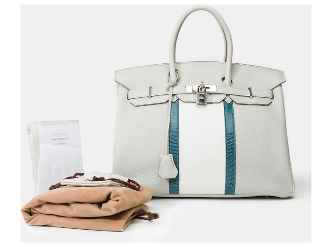 Hermès Sac HERMES Birkin 35 en Cuir Gris - 102151 - vista 2