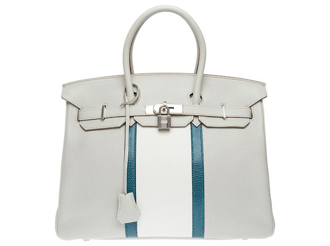 Hermès Sac HERMES Birkin 35 en Cuir Gris - 102151 - vista 3