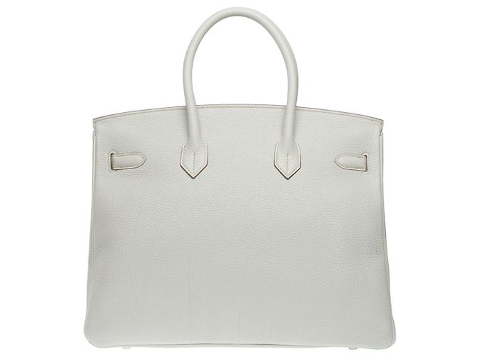 Hermès Sac HERMES Birkin 35 en Cuir Gris - 102151 - vista 4