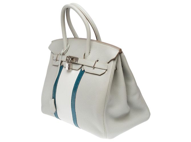 Hermès Sac HERMES Birkin 35 en Cuir Gris - 102151 - vista 5
