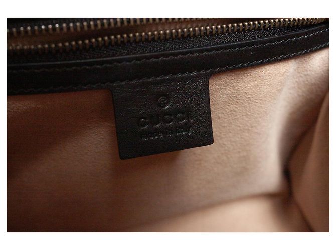 Borsa a mano Osiride con monogramma Gucci, Supreme Marrone Nero D'oro - vista 10
