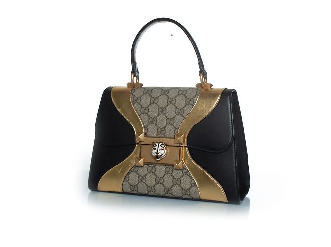Borsa a mano Osiride con monogramma Gucci, Supreme Marrone Nero D'oro - vista 2