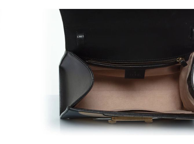 Borsa a mano Osiride con monogramma Gucci, Supreme Marrone Nero D'oro - vista 9