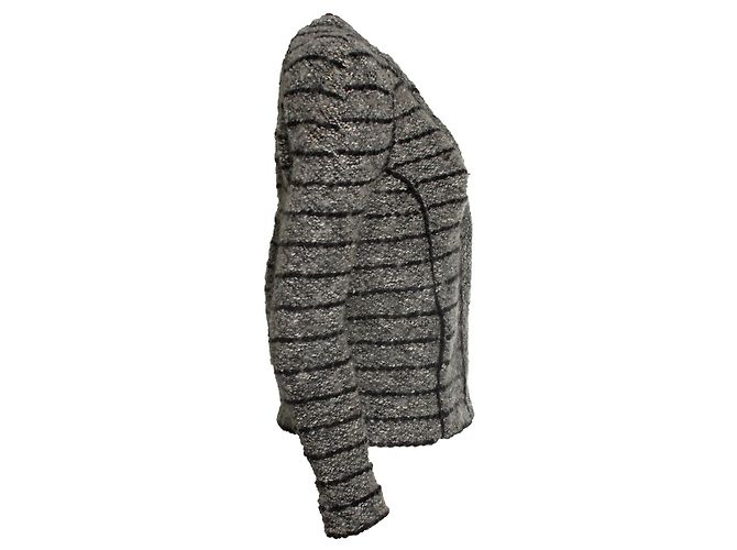 Isabel Marant Etoile Grau und schwarze Tweedjacke Isabel Marant Étoile - Ansicht 4