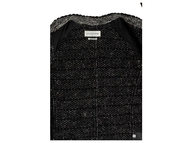 Isabel Marant Etoile Grau und schwarze Tweedjacke Isabel Marant Étoile - Ansicht 6