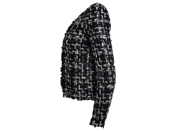 IRO, Nalokie Tweedjacke in Schwarz und Weiß - Ansicht 2