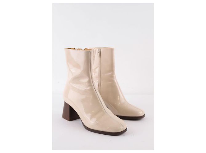 Anthology Paris Botas de cuero charol Blanco - vista 3