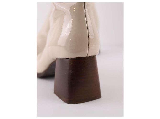 Anthology Paris Botas de cuero charol Blanco - vista 5