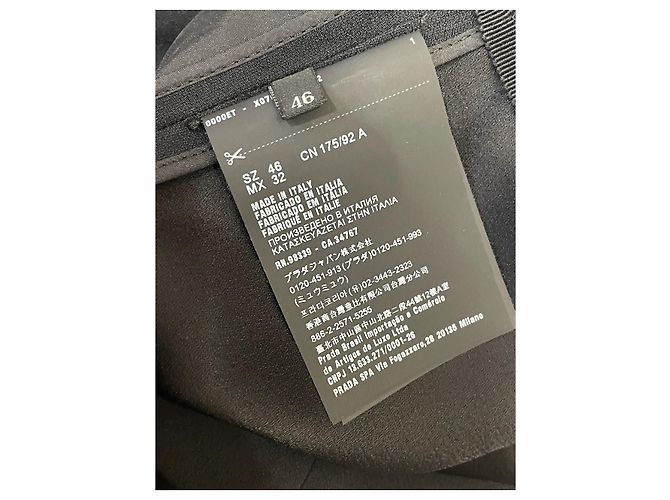 PRADA Kleider T.IT 46 Viskose Schwarz - Ansicht 12