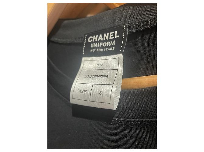 CHANEL Tops T.International S Algodón Negro - vista 10