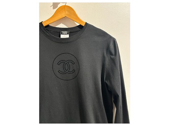 CHANEL Tops T.International S Algodón Negro - vista 2