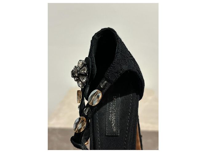 DOLCE & GABBANA Tacchi T.EU 36 Tessuto Nero - vista 7