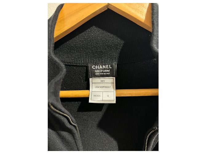 CHANEL Strickwaren T.International S Wolle Schwarz - Ansicht 4