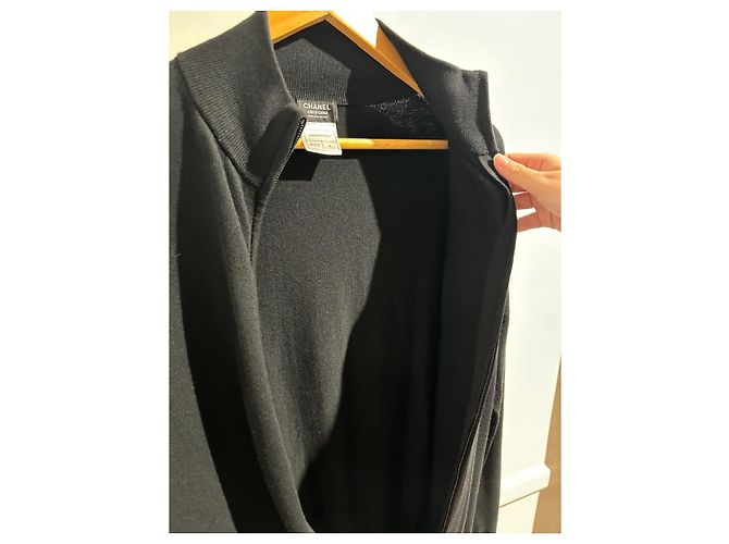CHANEL Strickwaren T.International S Wolle Schwarz - Ansicht 5