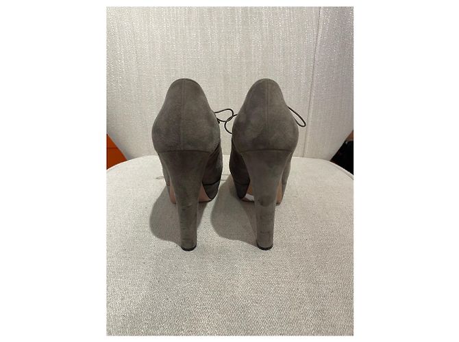 PRADA Stivaletti T.EU 39 Camoscio Grigio - vista 5