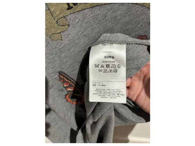 VALENTINO GARAVANI Tops T.Internacional L Algodón Gris - vista 6