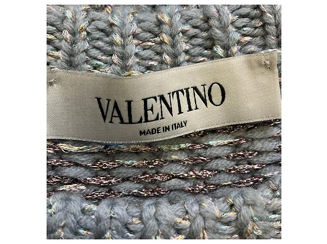 Suéter de punto Fairisle metálico azul claro Valentino - vista 4