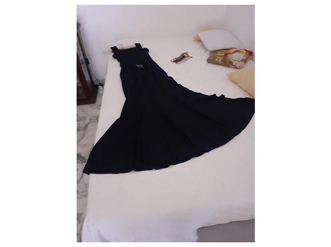 Escada Couture Abendkleid aus Wolle Schwarz - Ansicht 3
