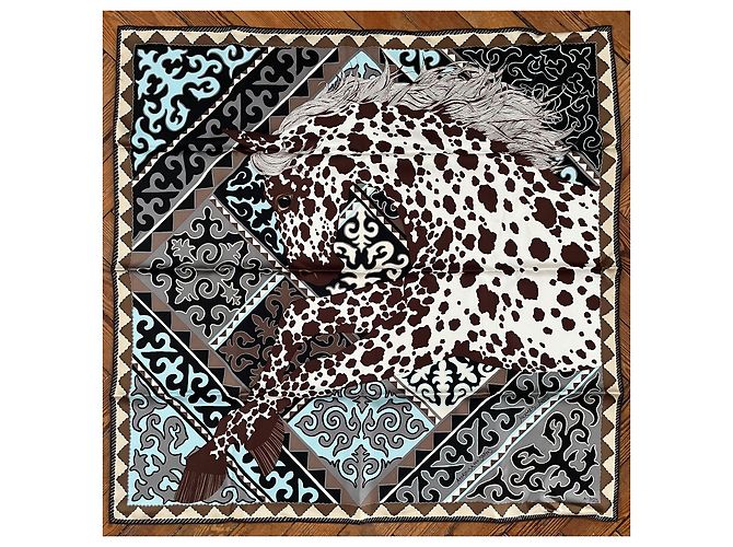 Hermès Appaloosa delle steppe Blu Marrone chiaro - vista 3