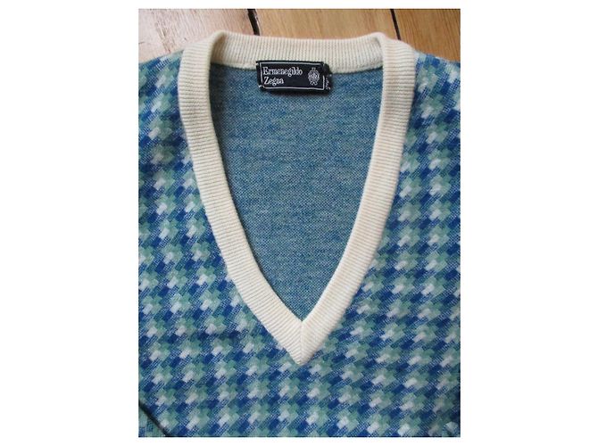Ermenegildo Zegna Wollpullover mit grafischem Muster, Größe 50/M. Mehrfarben - Ansicht 3