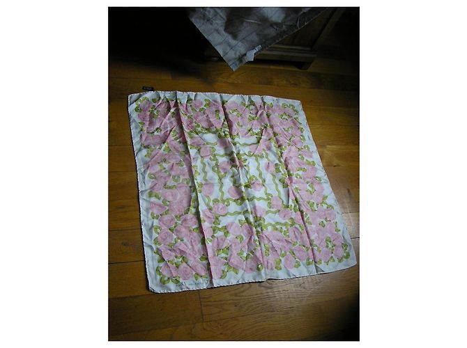Christian Dior Seidentwill-Tuch, Art-Déco-Rosen. Pink - Ansicht 4