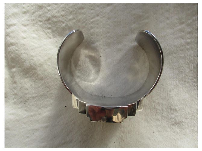 Autre Marque Bracciale in argento massiccio e onice, anni '90. - vista 4