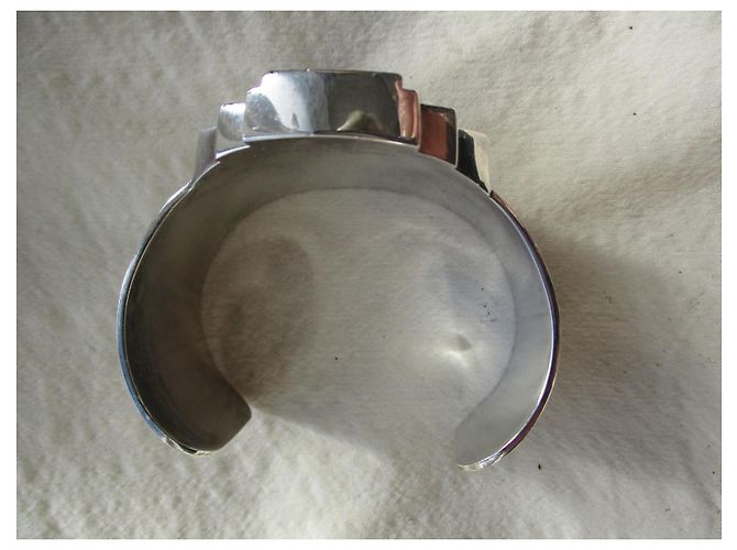 Autre Marque Bracciale in argento massiccio e onice, anni '90. - vista 5